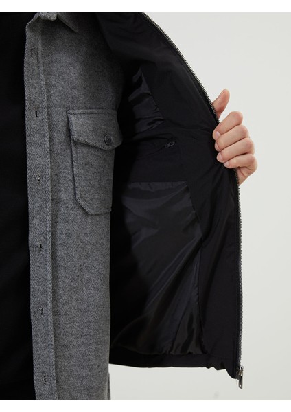 Yeni Sezon Standart Kalıp Dik Yaka Erkek Şişme Mont fırsatları