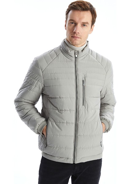 Yeni Sezon Standart Kalıp Dik Yaka Erkek Şişme Mont