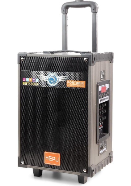 HP-926 Profesyonel 12" Amfi Taşınabilir Şarjlı Bluetooth Hoparlör - 2 Kablosuz Mikrofonlu Karaoke Seti fiyatları