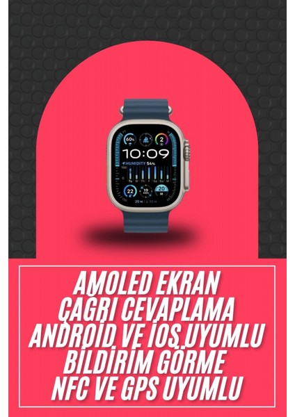 49MM Akıllı Saat Amoled Ekranlı Kadın Erkek Kol Saati Plastik Kordon fiyatları