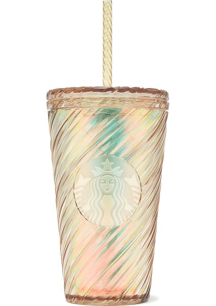 Sarı Renkli Pipetli Plastik Soğuk Içecek BARDAĞI-473 ml