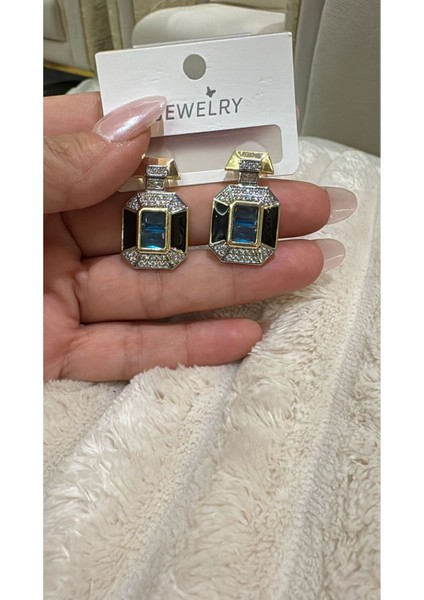 Silver Iç Içe Üçgen Küpe