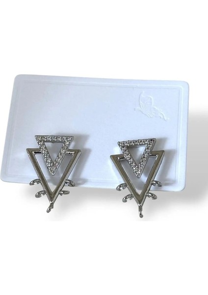 Silver Iç Içe Üçgen Küpe fiyatları