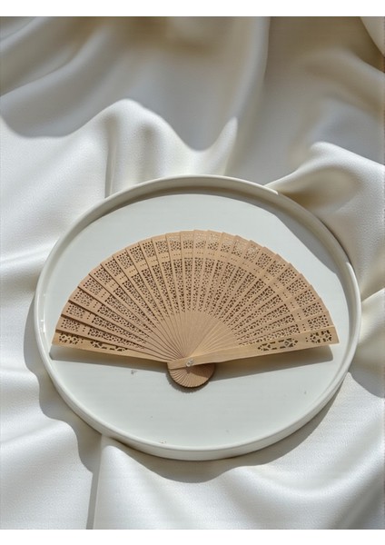 Yelpaze - Hediyelik Asorti Ahsap Şık Serinletici Yelpaze 12'li Paket