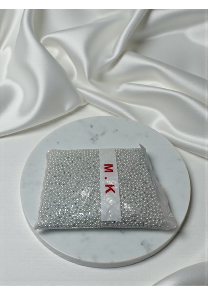 Beyaz Inci 6mm A Kalite 500G Plastik Delikli Inci