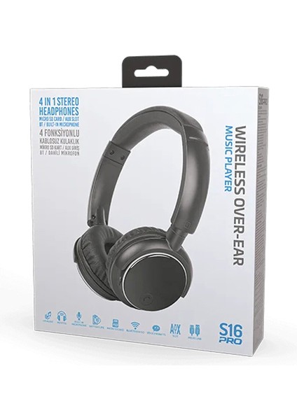 S16 Pro Bluetooth Kablosuz Mikrofonlu Kulaklık modelleri