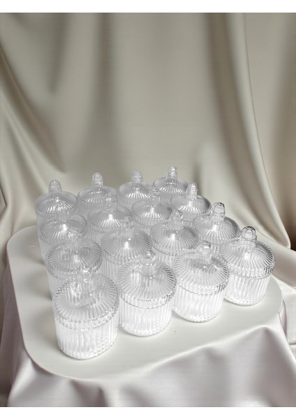 Hediyelik Şekerlik Mika Kutu Kapaklı 16 Adet modelleri