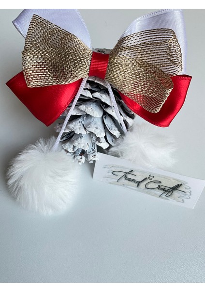 Kırmızı Beyaz ve Gold Renkli Ponponlu Özel Tasarımlı Klipsli Toka fırsatları