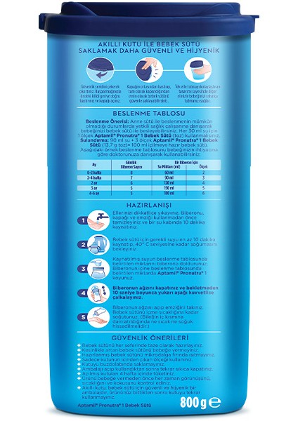 Aptamil Bebek Sütü Maması No1 0-6 Ay 800 gr modelleri
