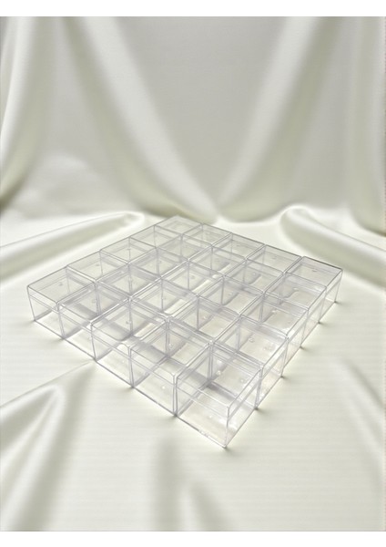 Hediyelik Küp Mika Kutu Şeffaf 5X5CM -25 Adet Düğün,kına, Nikah Vb. Organizasyonlarda fiyatları