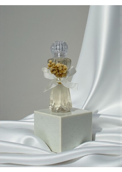 Kolonyalı Süslü Plastik Şişe 50 cc - 25 Adet Beyaz Orkide Kolonyası, Düğün Nikah Hediyelik