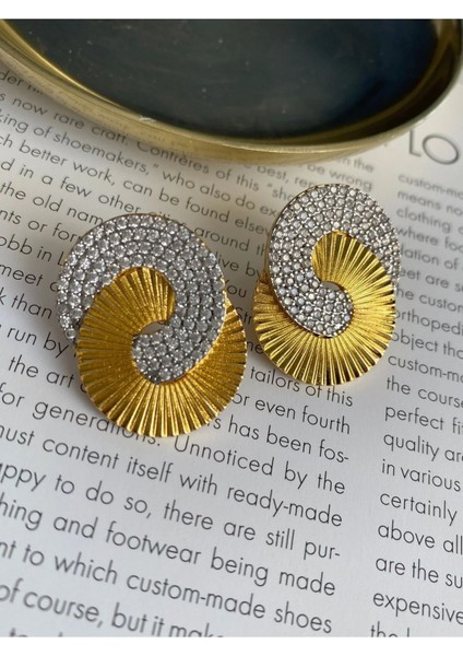 Halka Zirkon Taşlı Altın Kaplama Kadın Küpe fiyatları