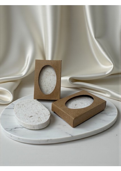 Kraft Kutulu , Lavanta Taneli 25G Oval Sabun Söz Nişan Nikah Sünnet Bebek Hediyelik - 25 Adet