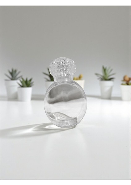 Plastik Şişe Hürrem Kapaklı Yuvarlak Plastik 50CC Şişe - 30 Adet