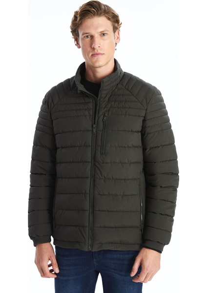 Yeni Sezon Standart Kalıp Dik Yaka Erkek Şişme Mont