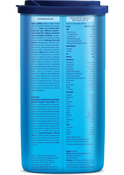 Aptamil Devam Sütü Maması No3 9-12 Ay 800 Gr fiyatları