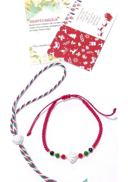Istiridye Kristal ve Çek Cam Boncuklu Bileklik ve Yılbaşı Marteniçka Bileklik fiyatları