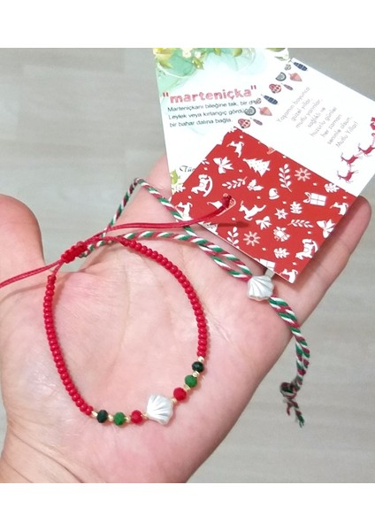 Istiridye Kristal ve Çek Cam Boncuklu Bileklik ve Yılbaşı Marteniçka Bileklik indirimleri