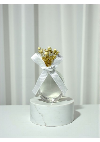 Kolonyalı Süslü Oval Plastik Şişe 50CC- 25 Adet Beyaz Orkide Kolonyası Düğün Nikah Vb. Hediyelik fırsatları