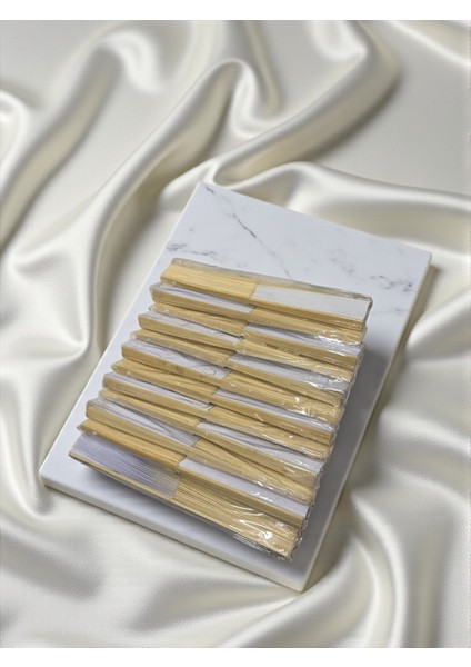 Yelpaze - Ahşap Beyaz Kağıt Yelpaze 12-Adet Düğün Kına Bride fiyatları