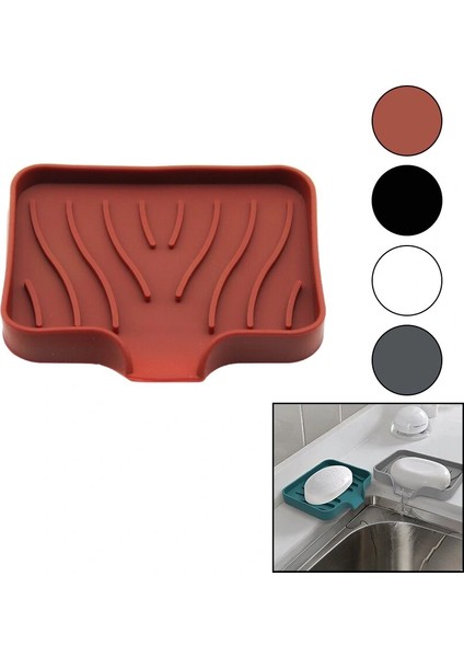 Sabunluk - Silikon Mutfak - Banyo Su Giderli - Esnek - Yapışkan VANTUZBRKT-217941 (5047)
