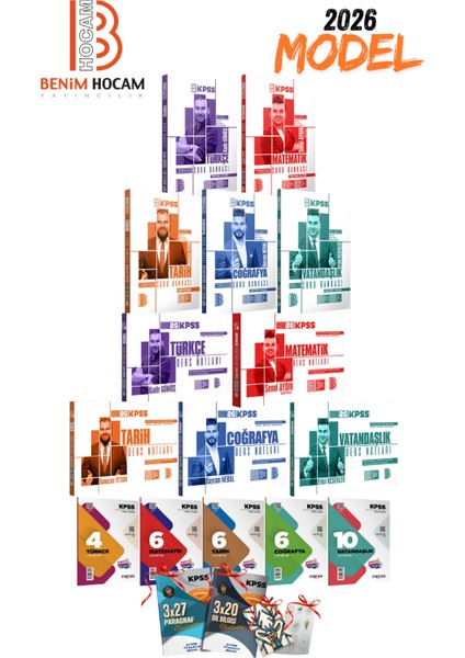 2026 Kpss Gygk Benim Hocam 5li Soru Bankası Seti ve 5li Ders Notları Seti 10 Kitap + 7 Deneme