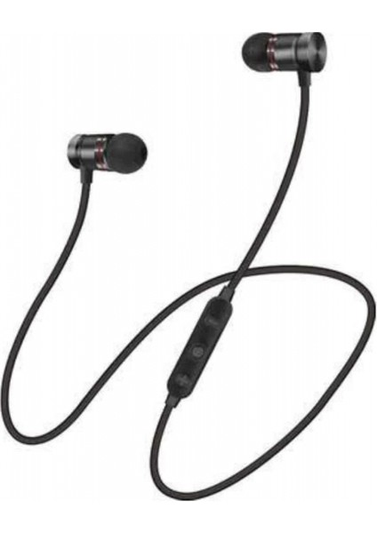 Sports Mıknatıslı Siyah Bluetooth Kulaklık Kablolu Uzun Pil Ömrü fırsatları
