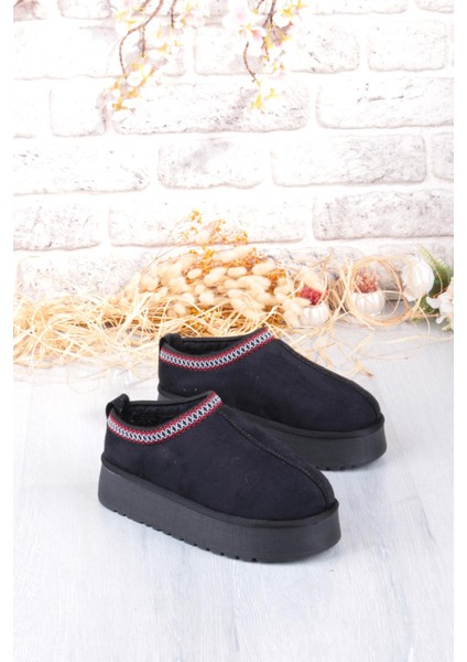 1191 Içi Kürklü Kalın Taban Önü Kapalı Kışlık Kadın Terlik fırsatları