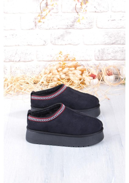 1191 Içi Kürklü Kalın Taban Önü Kapalı Kışlık Kadın Terlik indirimleri