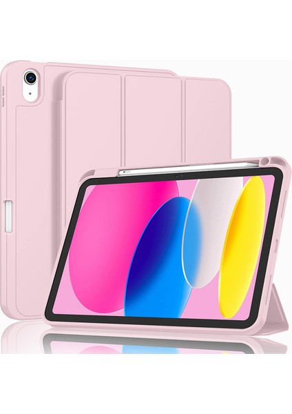 iPad A16 11. Nesil 11 Inç 2025, iPad 10. Nesil 10.9" 2022 Için S Pen Tutucu, Yumuşak Tpu Üç Katlı Stand Koruyucu Tablet Kılıfı, S Pen Şarj Desteği, Otomatik Uyandırma/uyku Modu (Yurt Dışından)