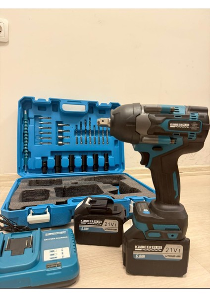 Kımmeer Plus 21V (Veya 27V) 6.0 Ah Çift Akülü Profesyonel Darbeli Somun Sıkma ve Vidalama Makinesi Seti fiyatları