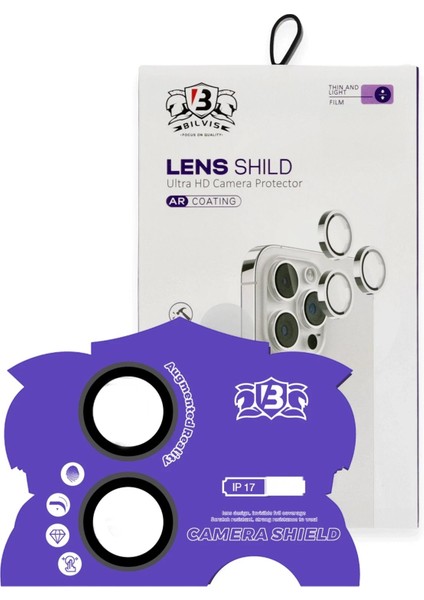 Apple iPhone 17 Bilvis Titan Kamera Lens - SIYAH-(5796) - I95H17N2-9A78VS