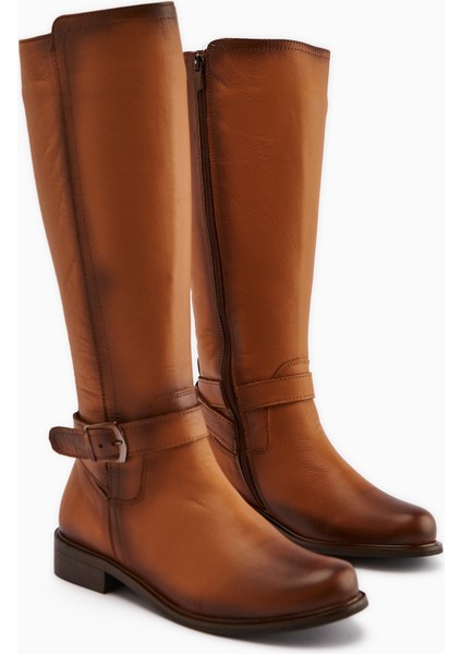 Marla Hakiki Deri Taba Kadın Çizme modelleri