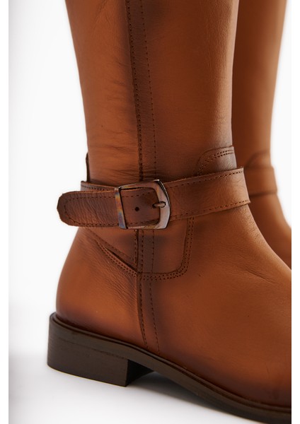 Marla Hakiki Deri Taba Kadın Çizme fırsatları