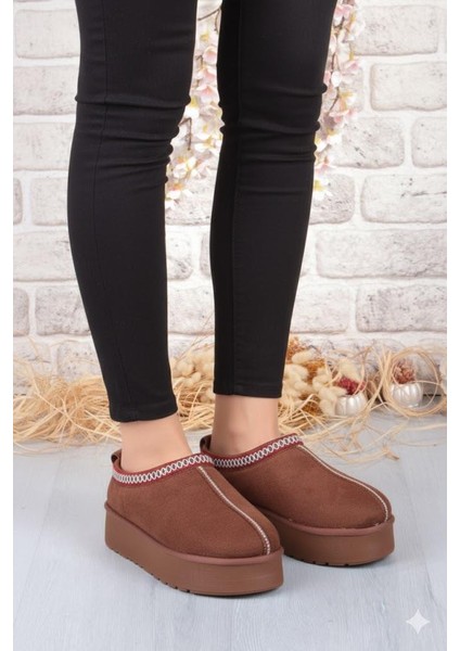 1191 Içi Kürklü Kalın Taban Önü Kapalı Kışlık Kadın Terlik fiyatları