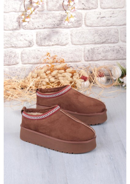 1191 Içi Kürklü Kalın Taban Önü Kapalı Kışlık Kadın Terlik fırsatları