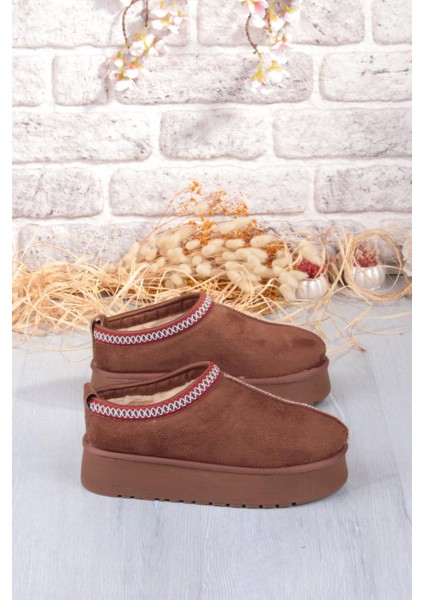 1191 Içi Kürklü Kalın Taban Önü Kapalı Kışlık Kadın Terlik indirimleri