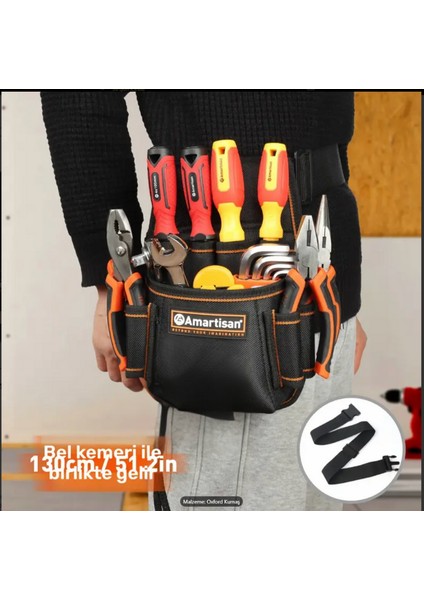 Bel Çantası Çok Gözlü Bel Tipi Takım Çantası Profesyonellerin Tesisatçı Elektrikçiler Alet Çantası indirimleri