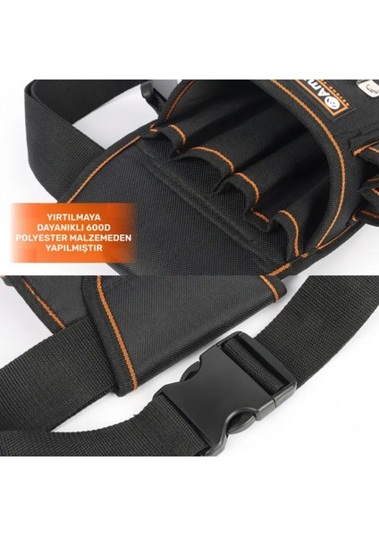 Bel Çantası Çok Gözlü Bel Tipi Takım Çantası Profesyonellerin Tesisatçı Elektrikçiler Alet Çantası