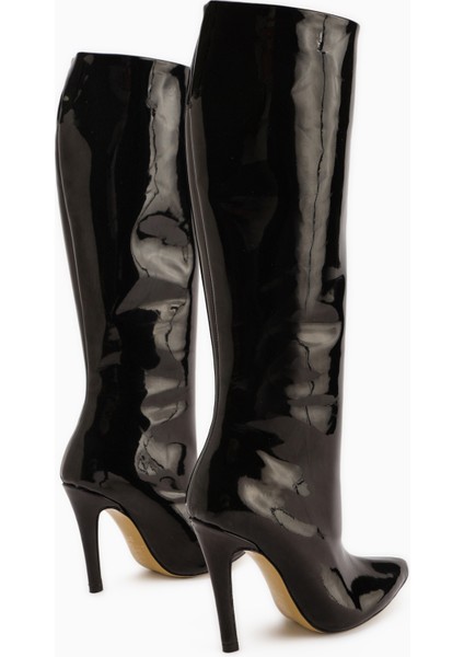 Sonita Siyah Rugan Ince Topuklu Kadın Çizme indirimleri