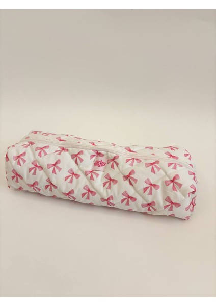 Pembe Kurdeleli Saç Maşa Düzleştirici Çantası Airwrap Airstrait Için Uyumlu Büyük Seyahat Çantası fırsatları