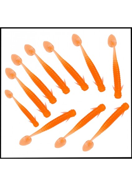 Uyguna-Yakala 1g 50MM -10 Adet silikon Kurt Yem - Karides Kokulu- TURUNCU-1015-ORA
