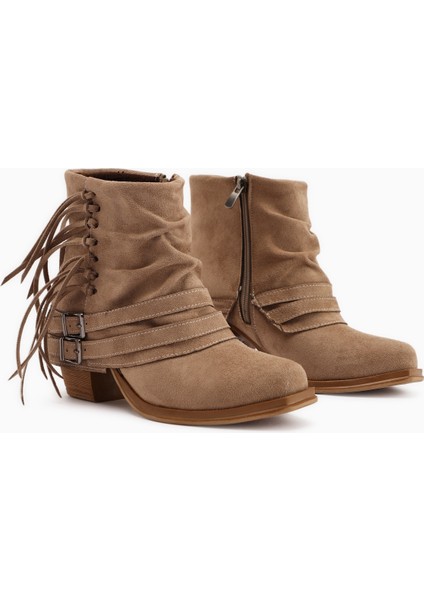 Elis Vizon Süet Tokalı Kadın Kovboy Western Bot modelleri