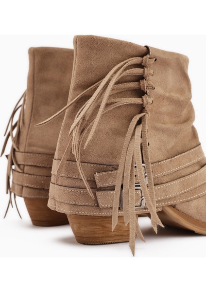 Elis Vizon Süet Tokalı Kadın Kovboy Western Bot indirimleri