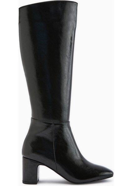 Larin Siyah Topuklu Kadın Çizme