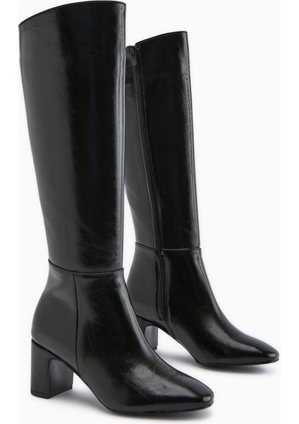 Larin Siyah Topuklu Kadın Çizme modelleri