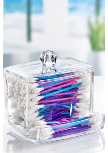 Şeffaf Kapaklı Kulak Temizleme Çubuğu Organizatörü Saklama Kutusu (5047) indirimleri