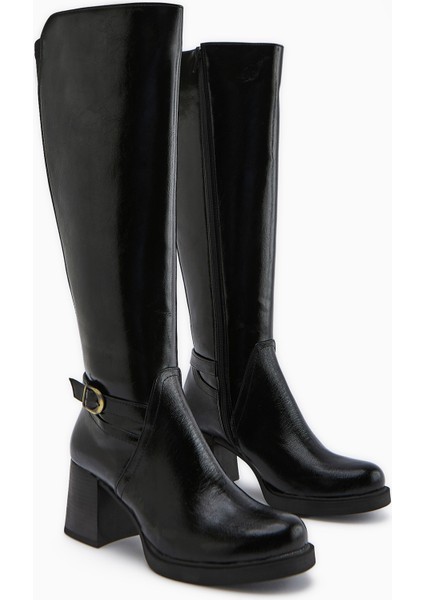 Gerti Siyah Topuklu Kadın Çizme modelleri