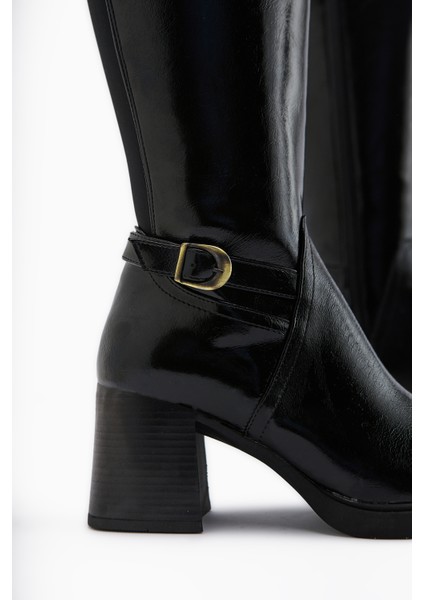 Gerti Siyah Topuklu Kadın Çizme fırsatları