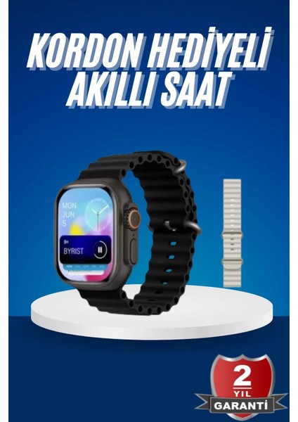 Ultra Akıllı Saat 49 mm Çift Kordonlu Arama Cevaplama Bluetooth Bağlantılı